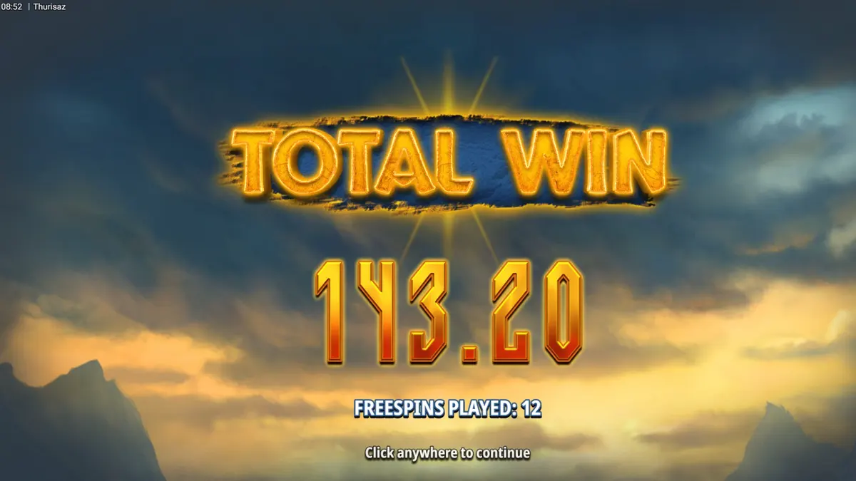 Interface do jogo de slot Thurisaz com temática Viking e guerreiros nórdicos