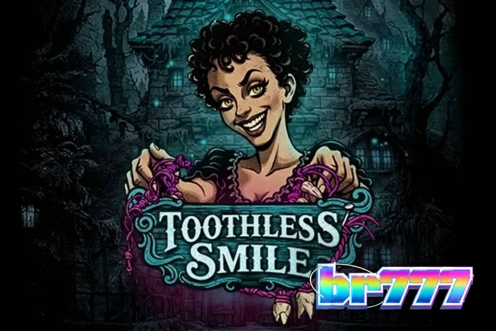 Interface do jogo de slot Toothless Smile com temática de terror dental